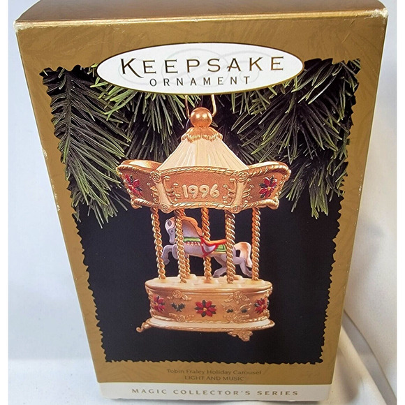 Christmas Tobin Fraley Holiday Carousel Hallmark Ornament #3 Light & Music 1996 - Picture 10 of 11